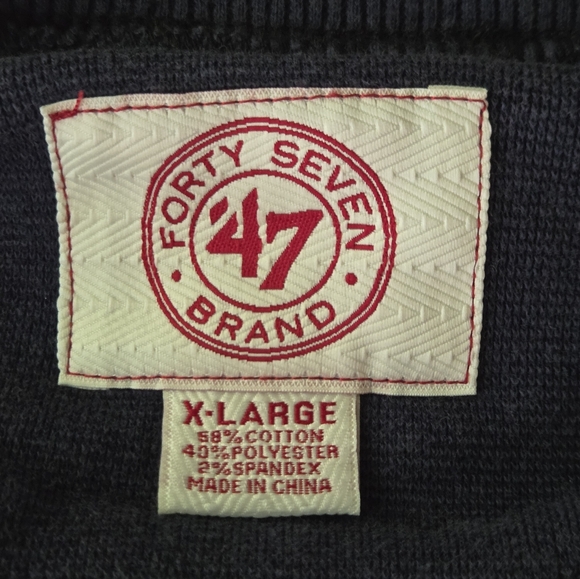 Denver Broncos Crew Neck Sweatshirt Waffle Knit Textured Distressed Logo NFL NWT - Picture 5 of 9